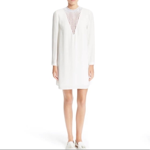 A.L.C. Allie Flare Sleeve shift Dress ivory - Picture 4 of 9